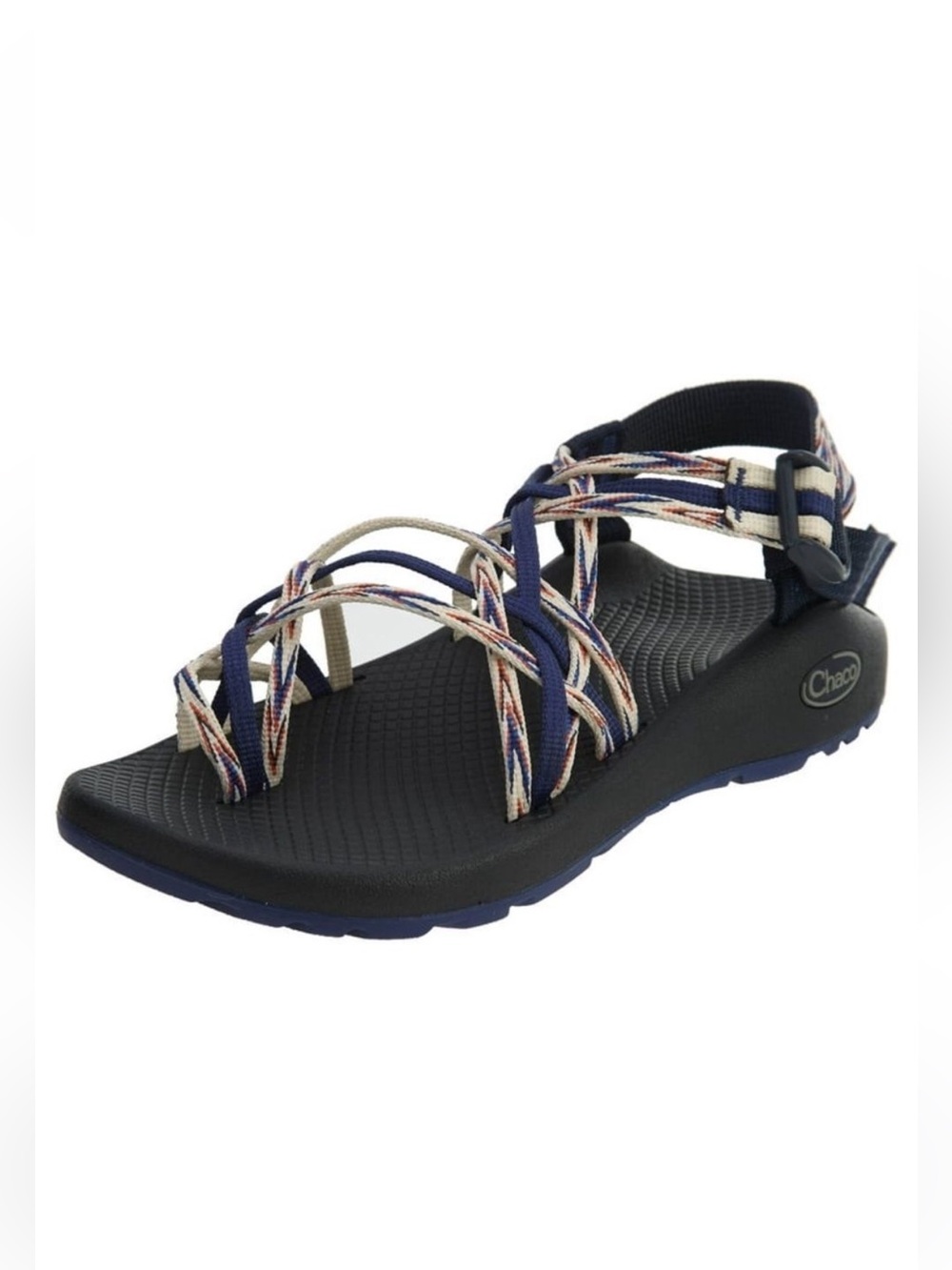 Chaco Womens Zx3 Strappy Outdoor Hiking Sport Blue/White Multicolor Sandals US 9